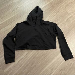 Black Cropped Hoodie